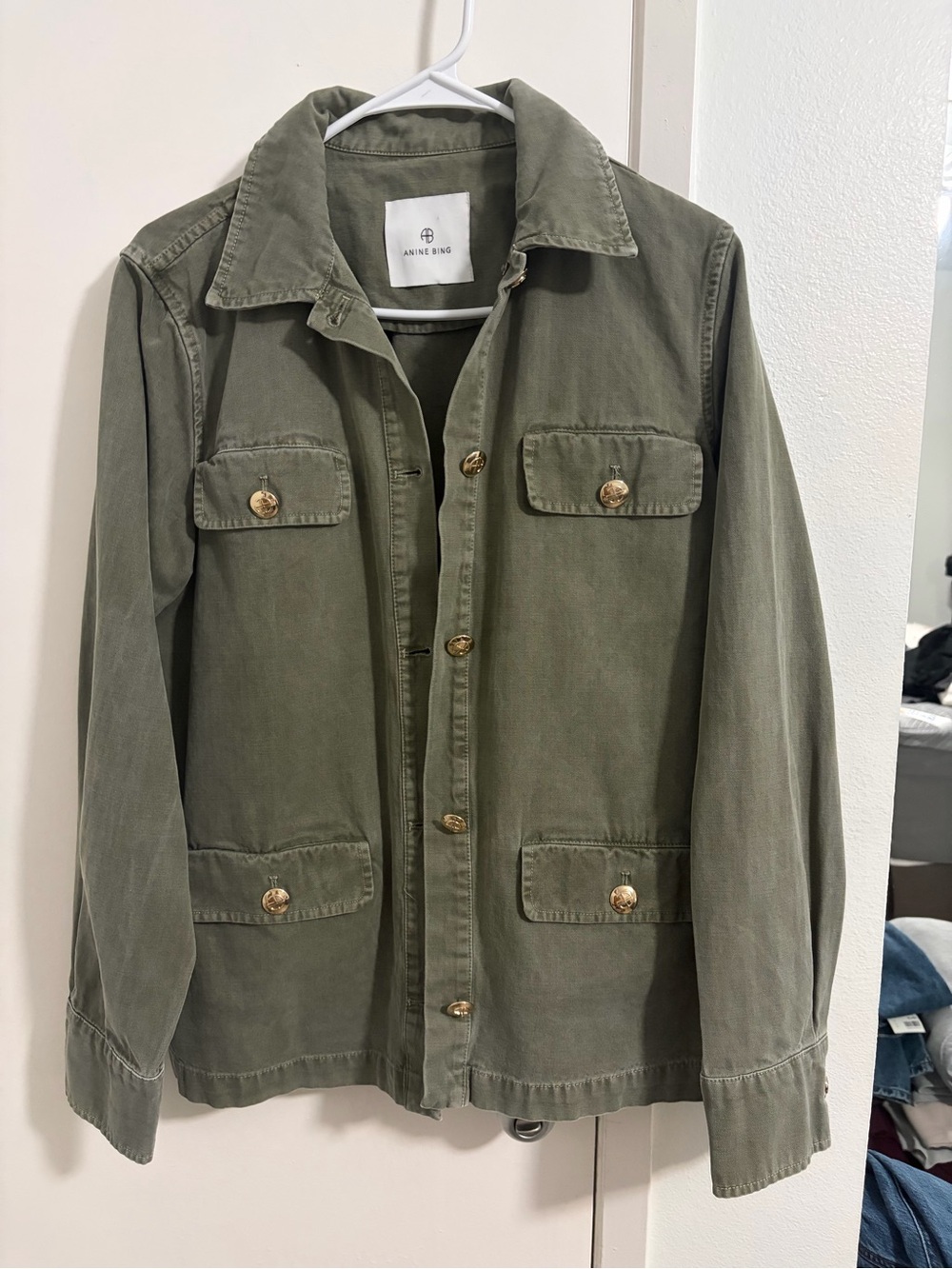 Anine Bing military green sz Small S gold buttons Corey jacket